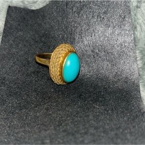 Gold and Turquoise Ring
